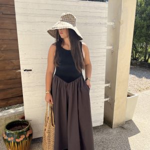 ROBE LONGUE DÉBARDEUR BI MATIÈRE